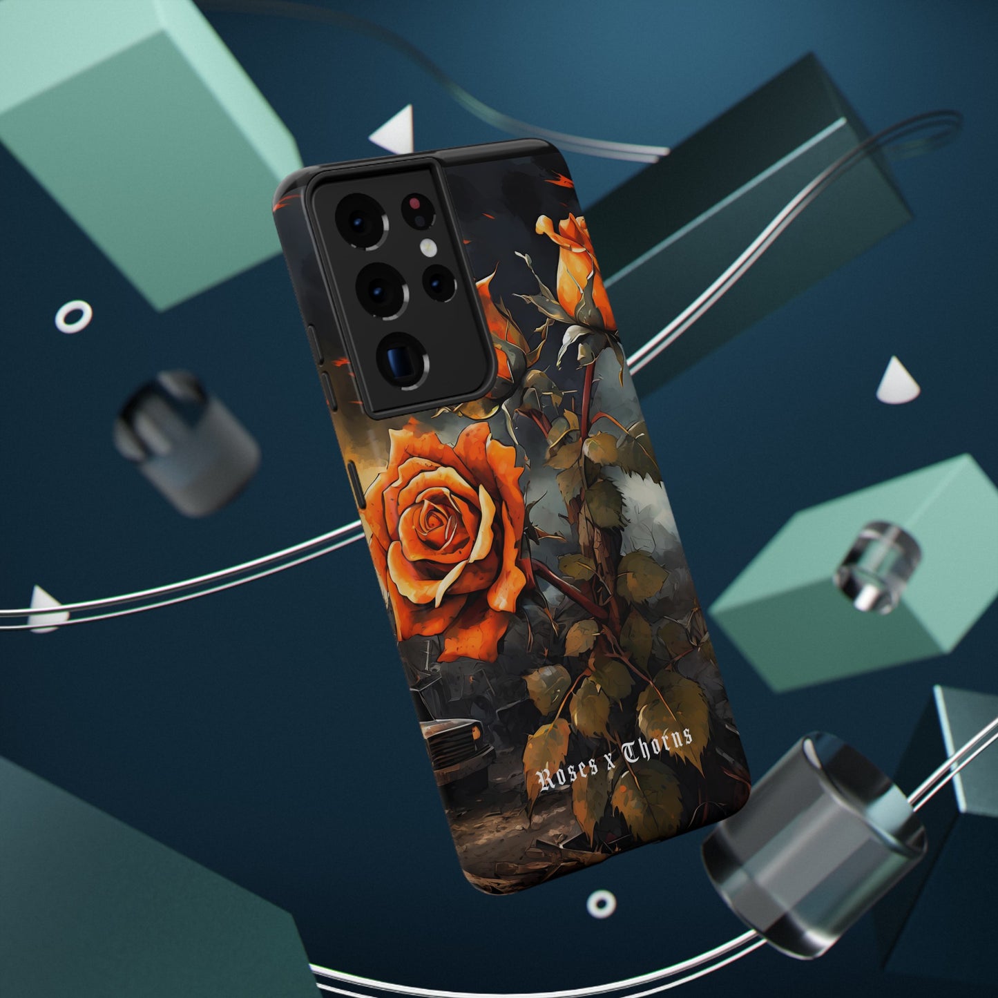 Orange Roses x Thorns Impact-Resistant Cases