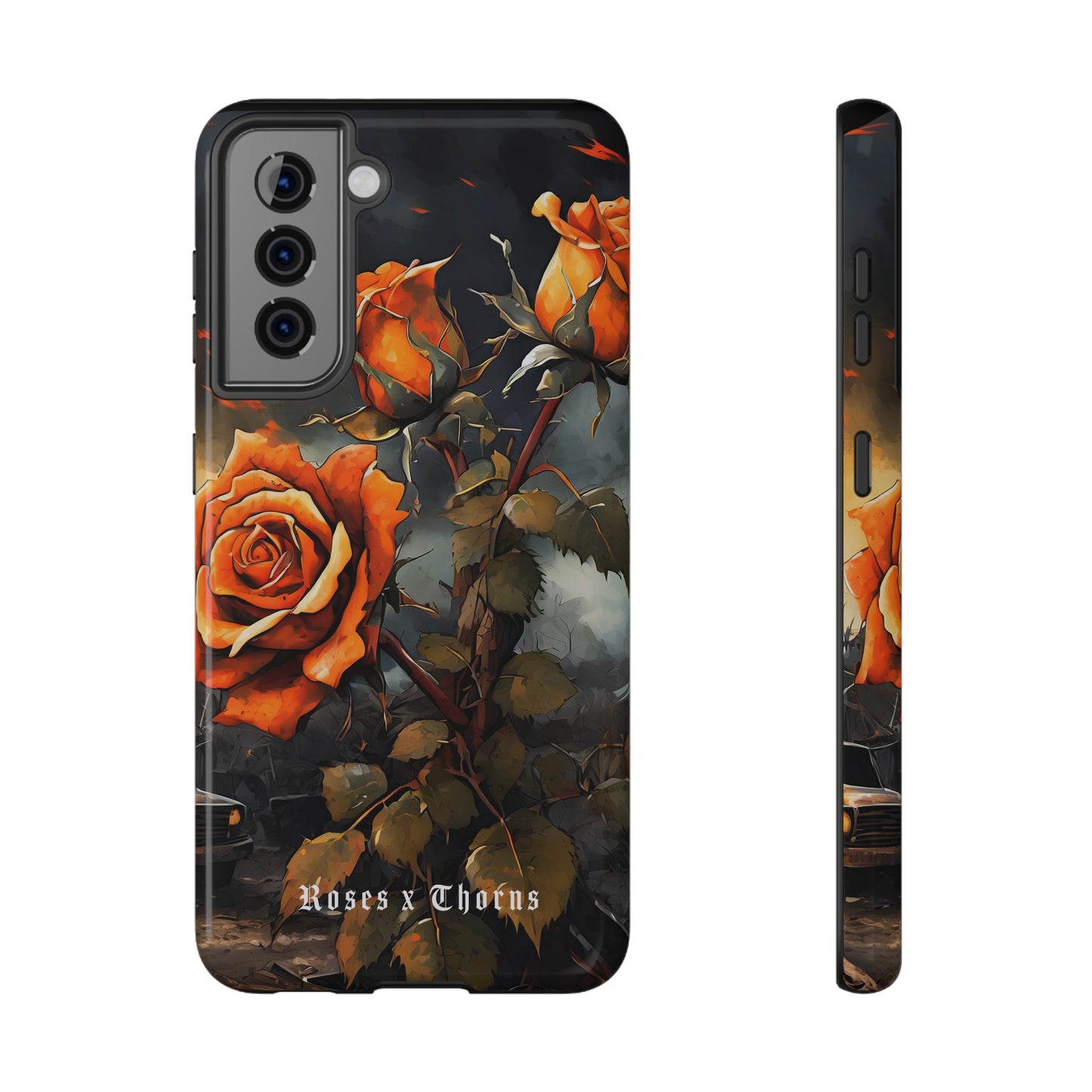 Orange Roses x Thorns Impact-Resistant Cases