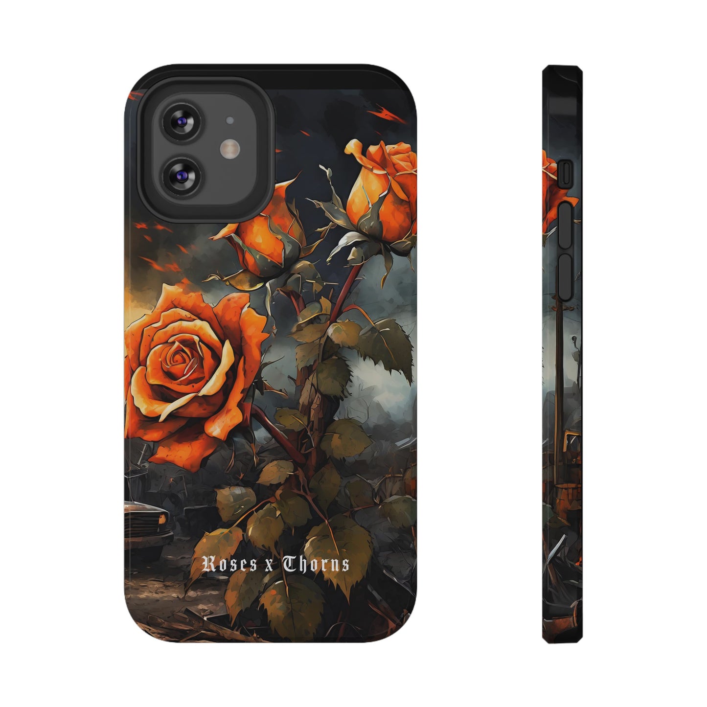 Orange Roses x Thorns Impact-Resistant Cases