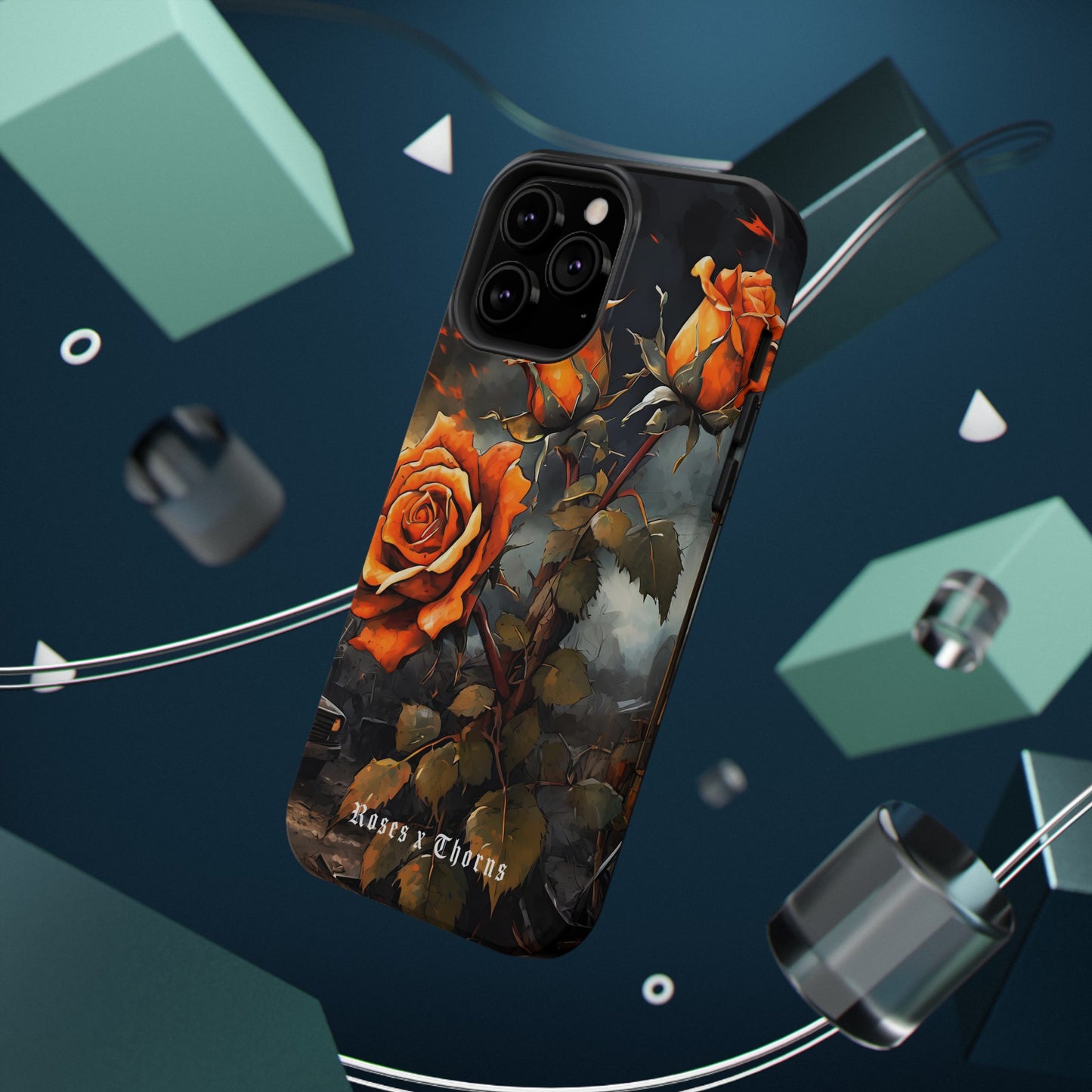 Orange Roses x Thorns Impact-Resistant Cases