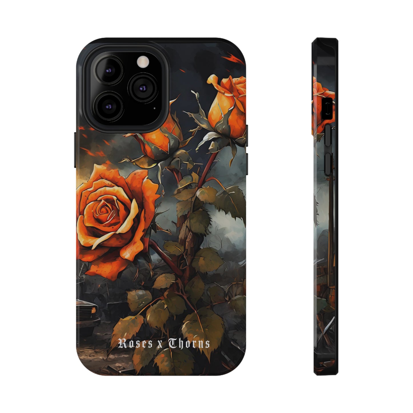 Orange Roses x Thorns Impact-Resistant Cases