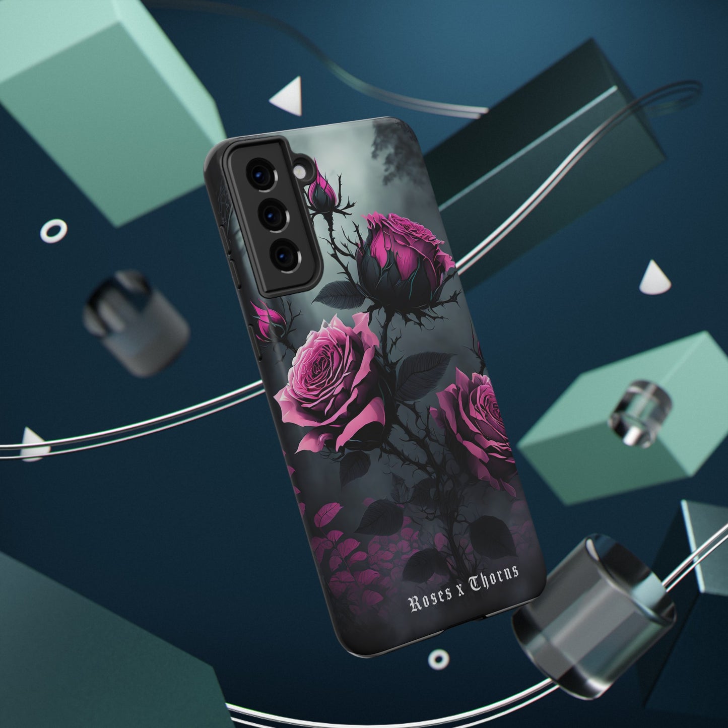 Pink Roses x Thorns Impact-Resistant Cases