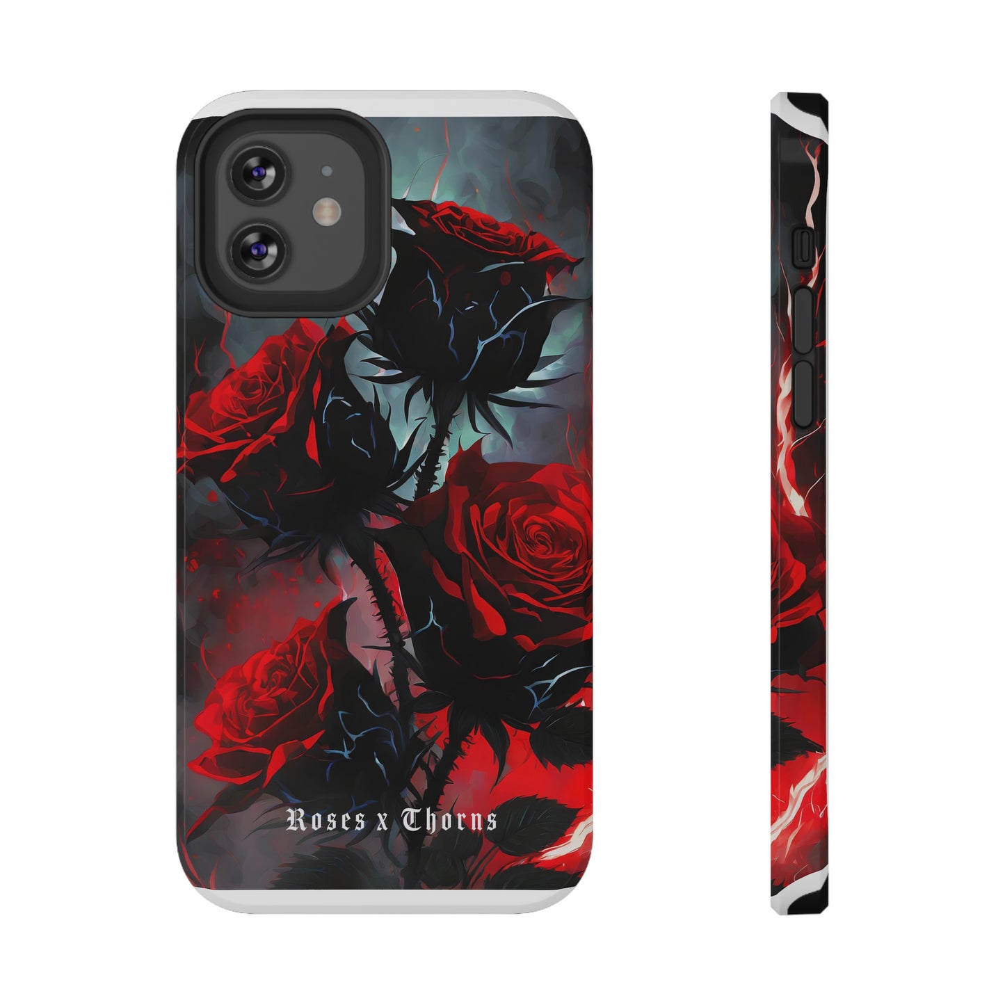Red Roses x Thorns x Lightening Impact-Resistant Cases