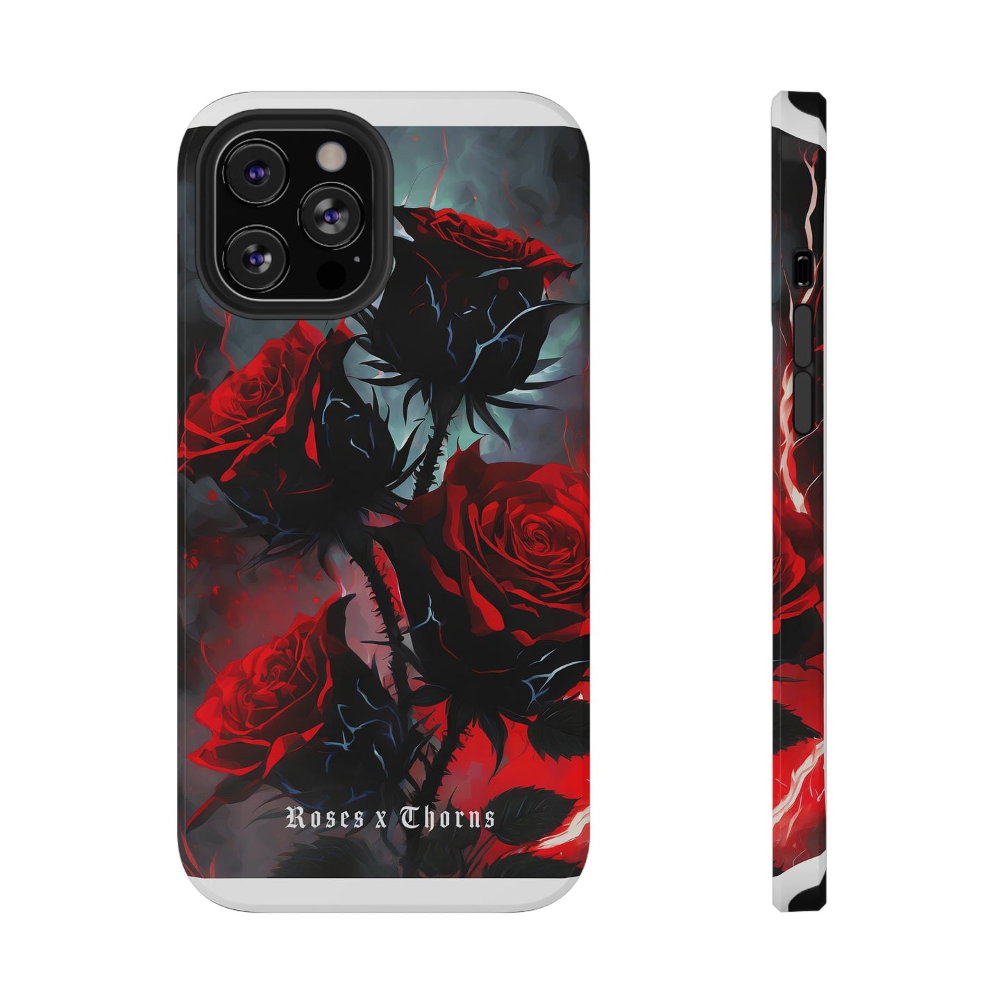 Red Roses x Thorns x Lightening Impact-Resistant Cases