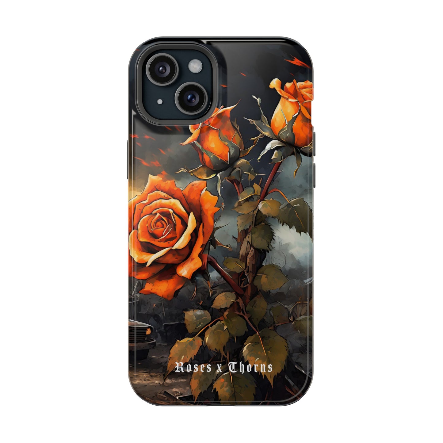 Orange Roses x Thorns Impact-Resistant Cases