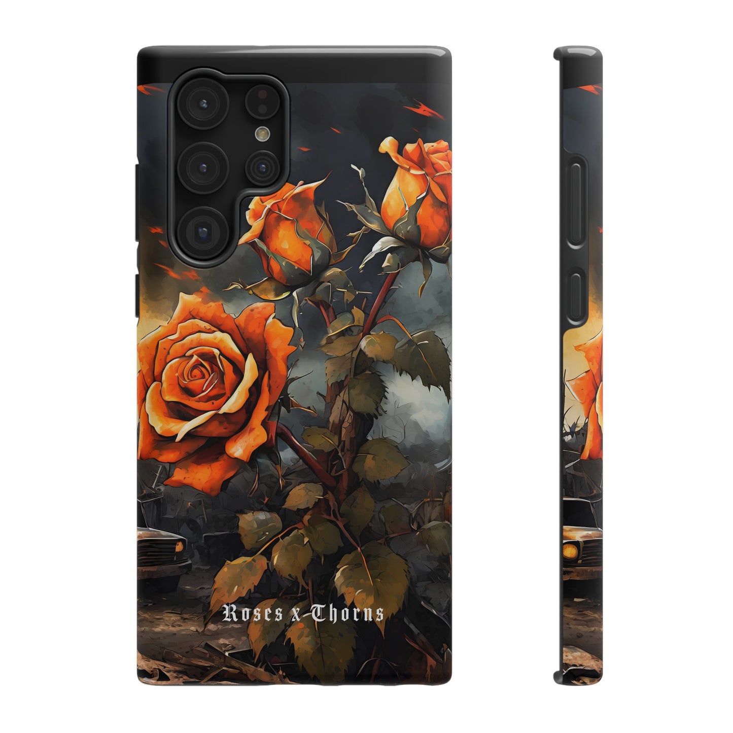 Orange Roses x Thorns Impact-Resistant Cases