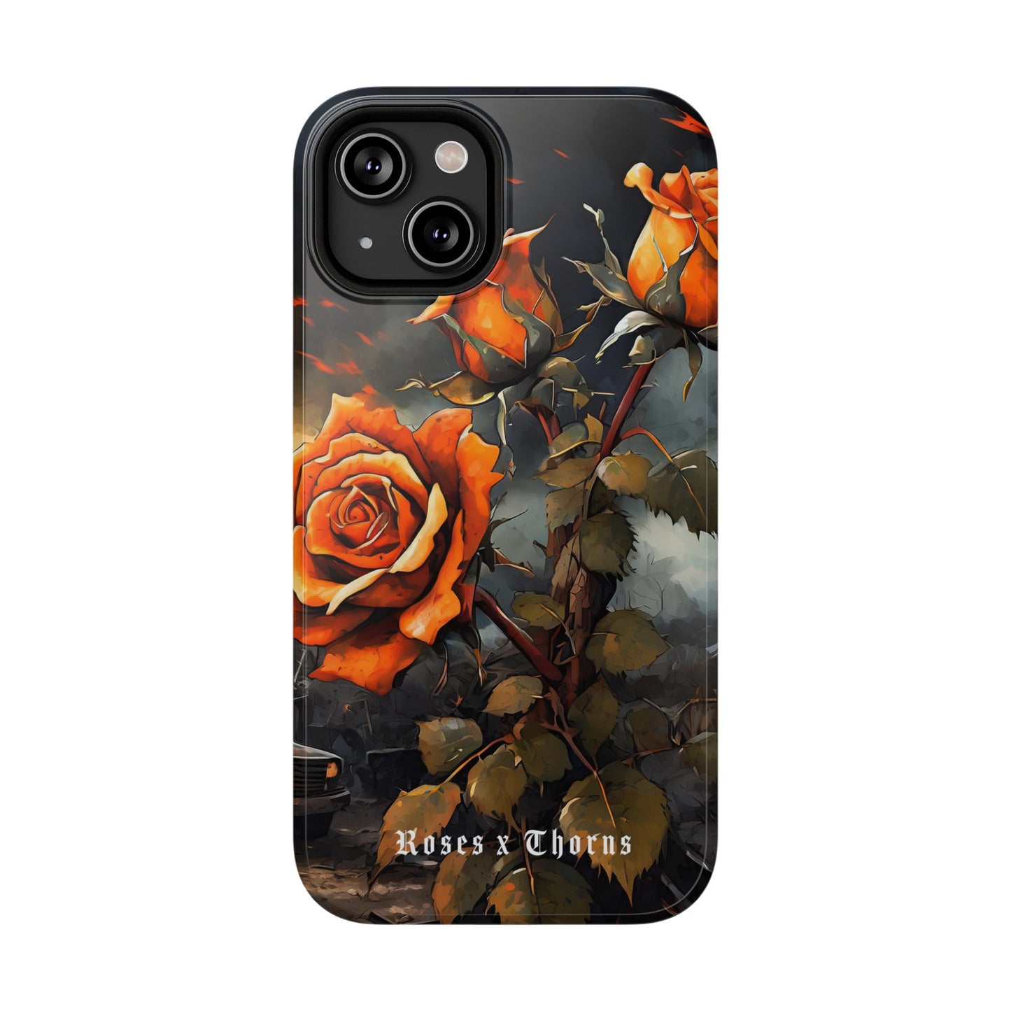 Orange Roses x Thorns Impact-Resistant Cases