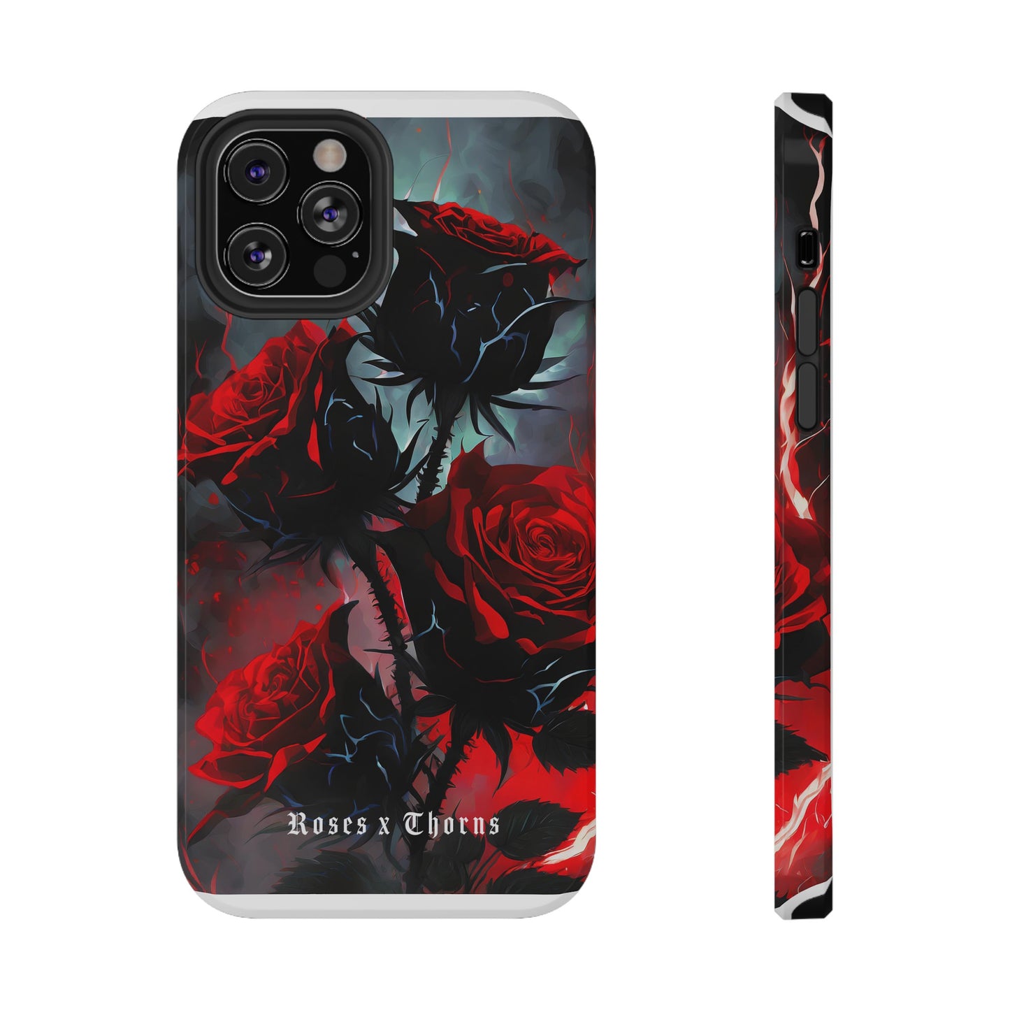 Red Roses x Thorns x Lightening Impact-Resistant Cases