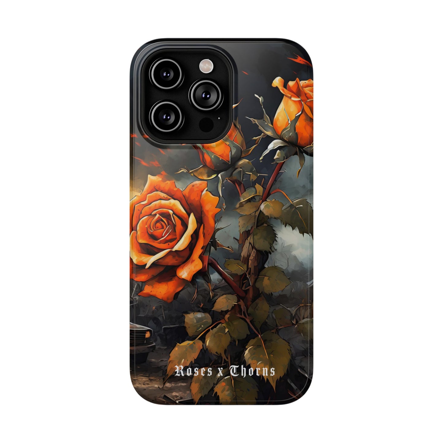 Orange Roses x Thorns Impact-Resistant Cases