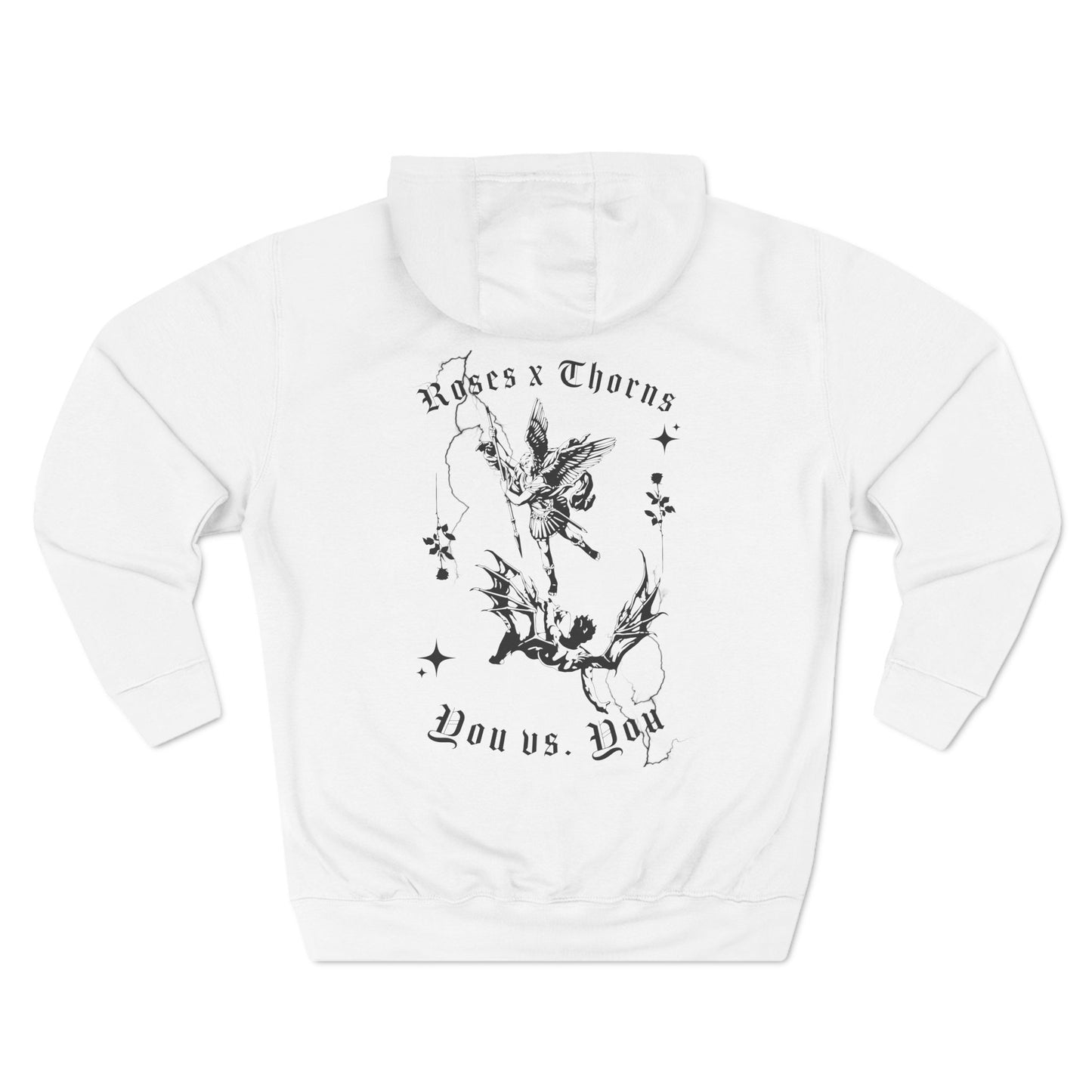 Angel vs Demon Roses x Thorns Three-Panel Fleece Hoodie