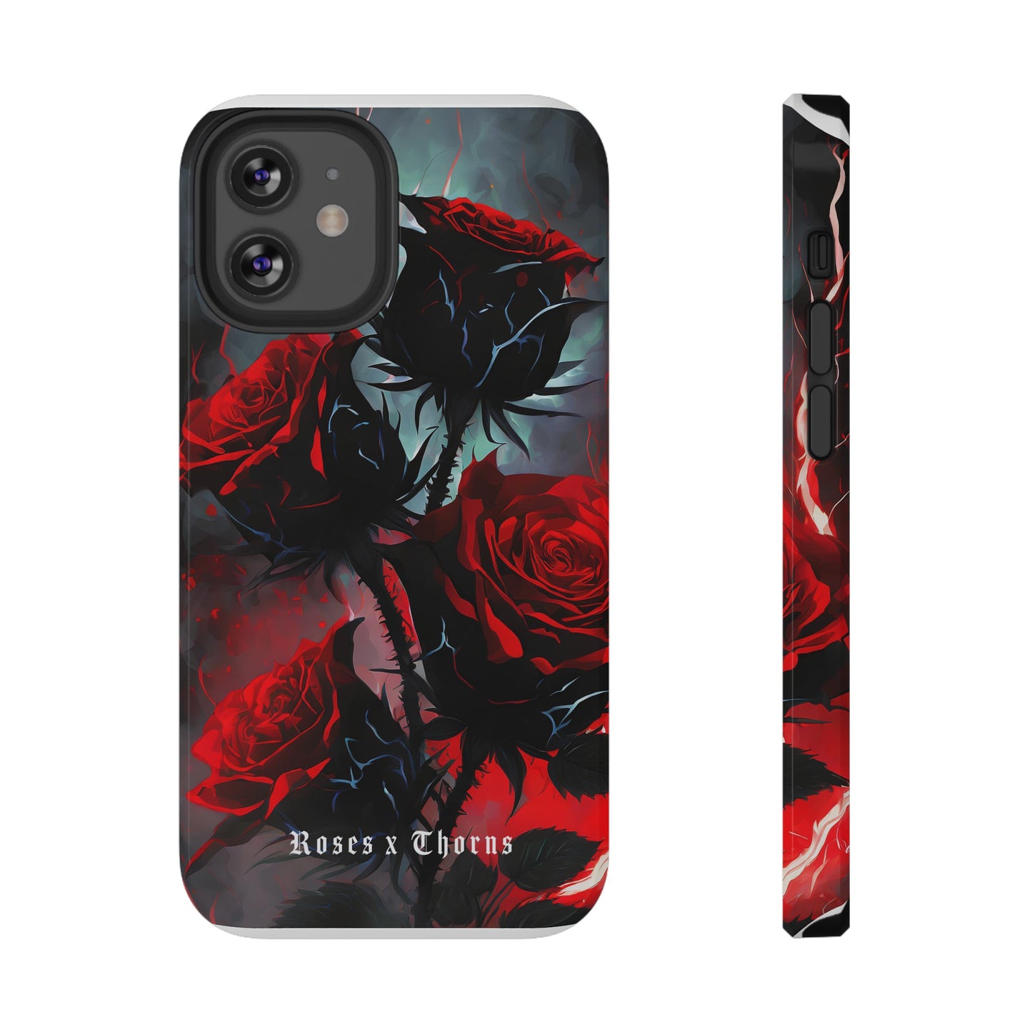 Red Roses x Thorns x Lightening Impact-Resistant Cases
