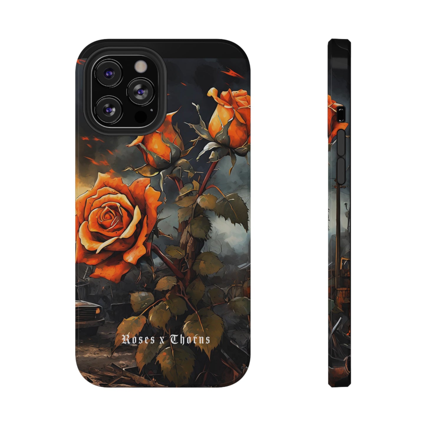 Orange Roses x Thorns Impact-Resistant Cases