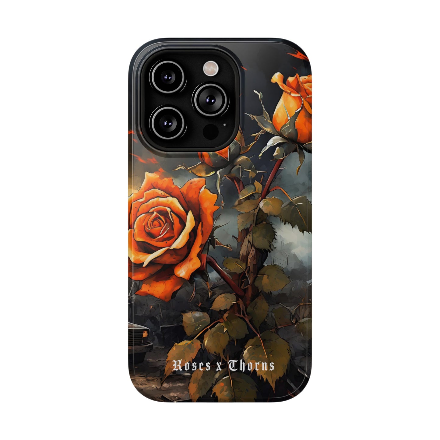 Orange Roses x Thorns Impact-Resistant Cases