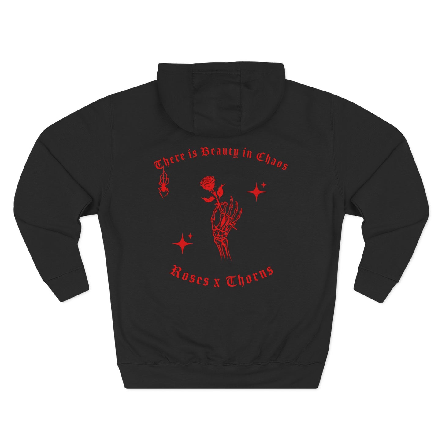 Seeing Red Single Hand Rose x Thornsl Fleece Hoodie