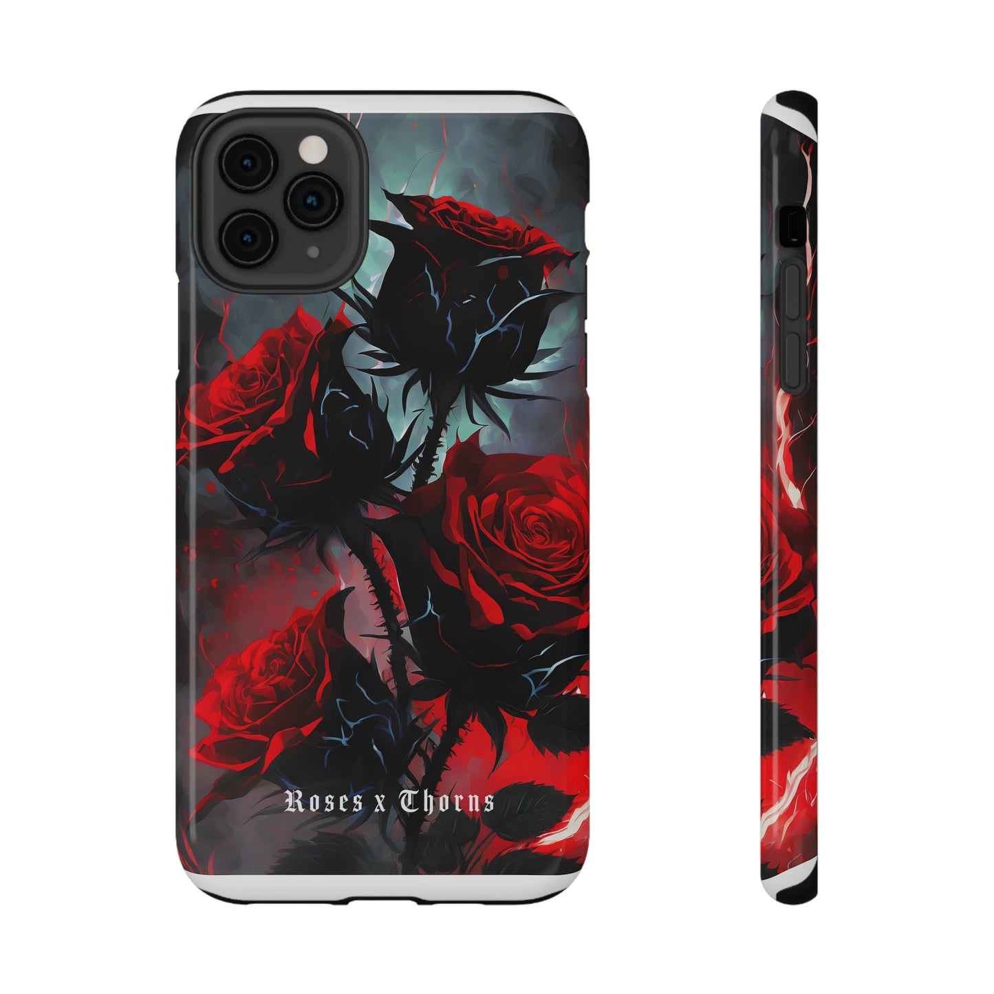 Red Roses x Thorns x Lightening Impact-Resistant Cases