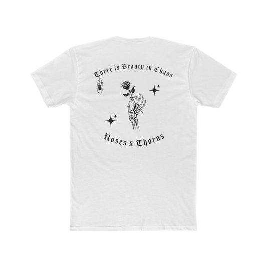 Single Rose Roses x Thorns Cotton Crew Tee