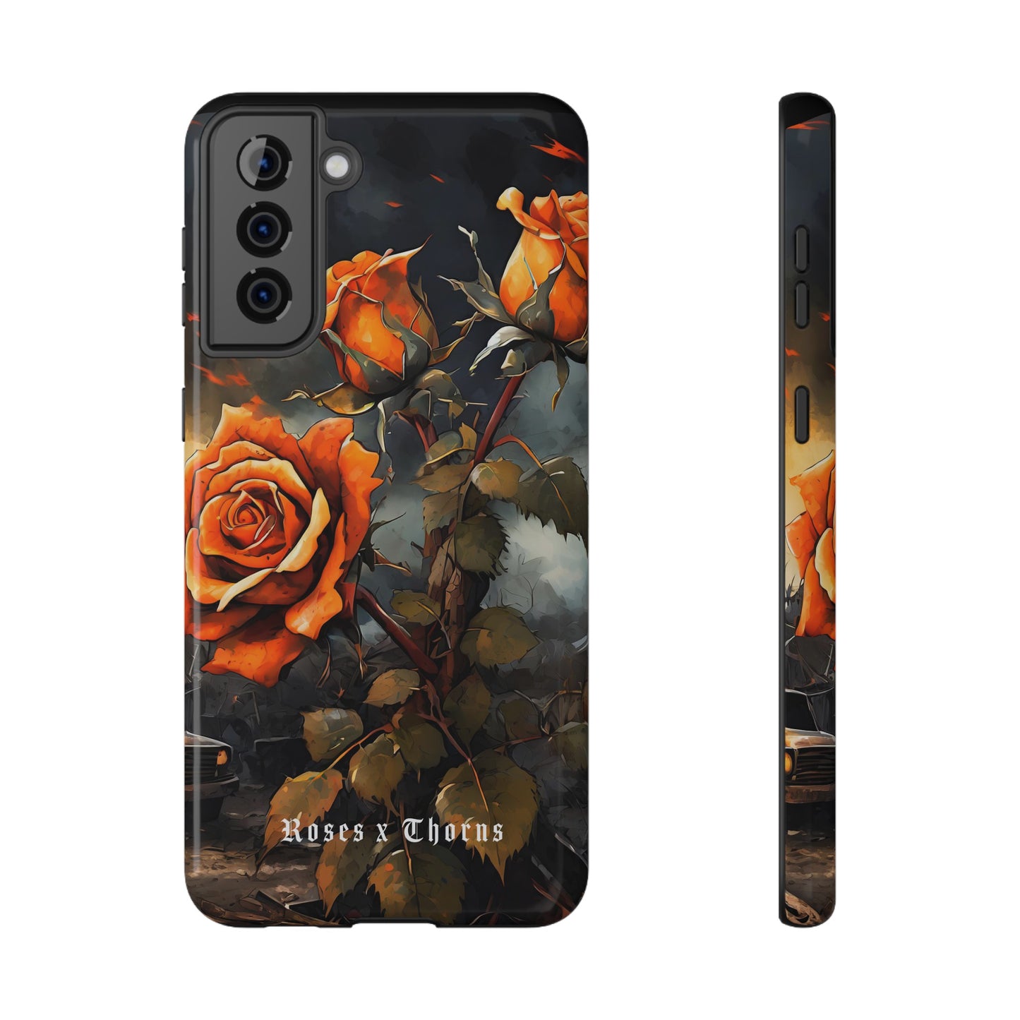 Orange Roses x Thorns Impact-Resistant Cases