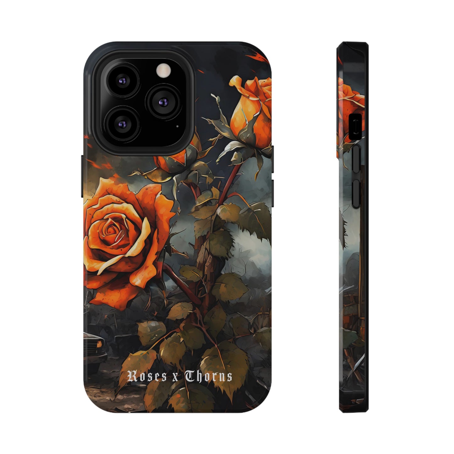 Orange Roses x Thorns Impact-Resistant Cases