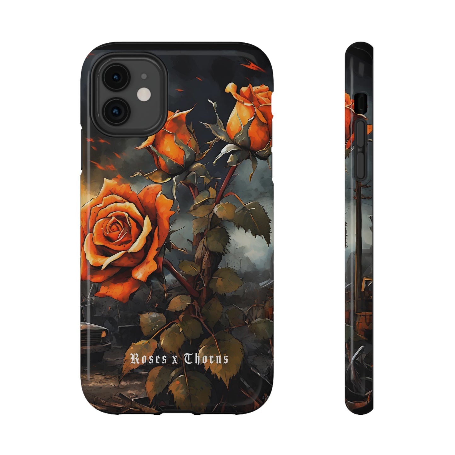 Orange Roses x Thorns Impact-Resistant Cases