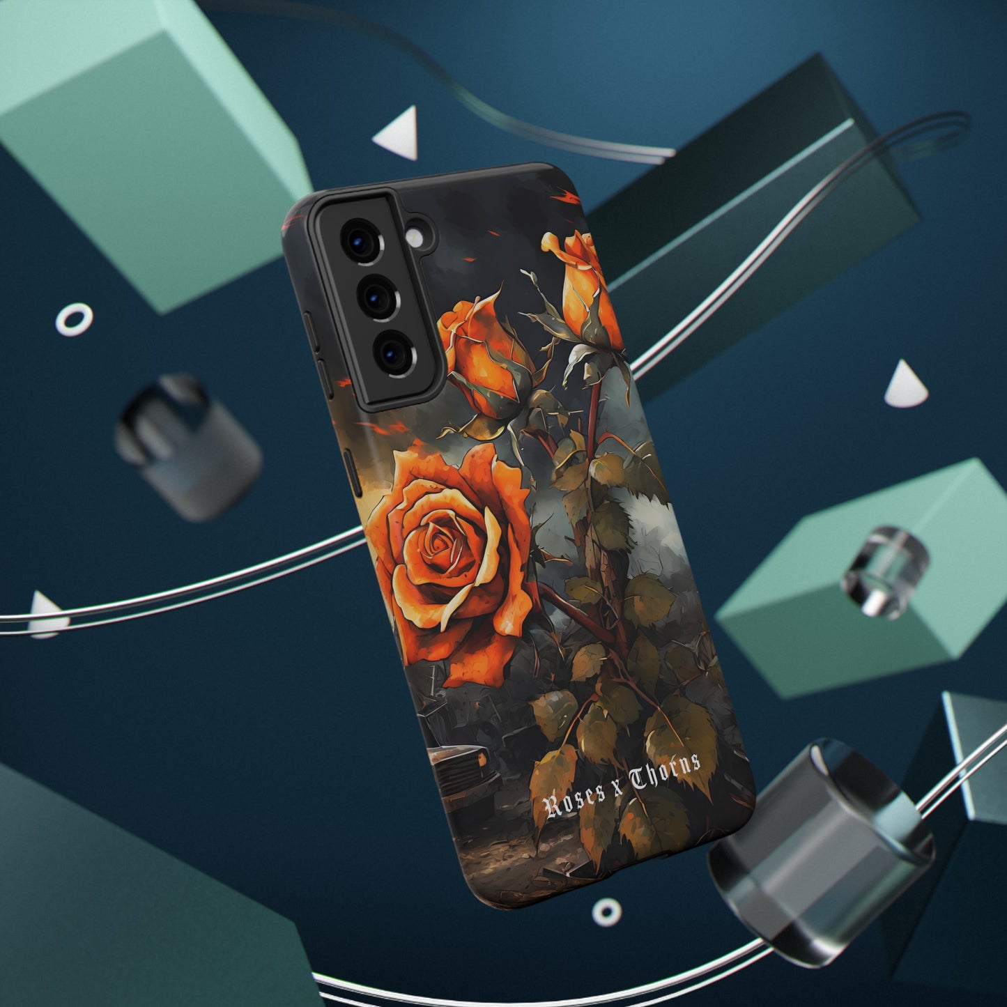 Orange Roses x Thorns Impact-Resistant Cases