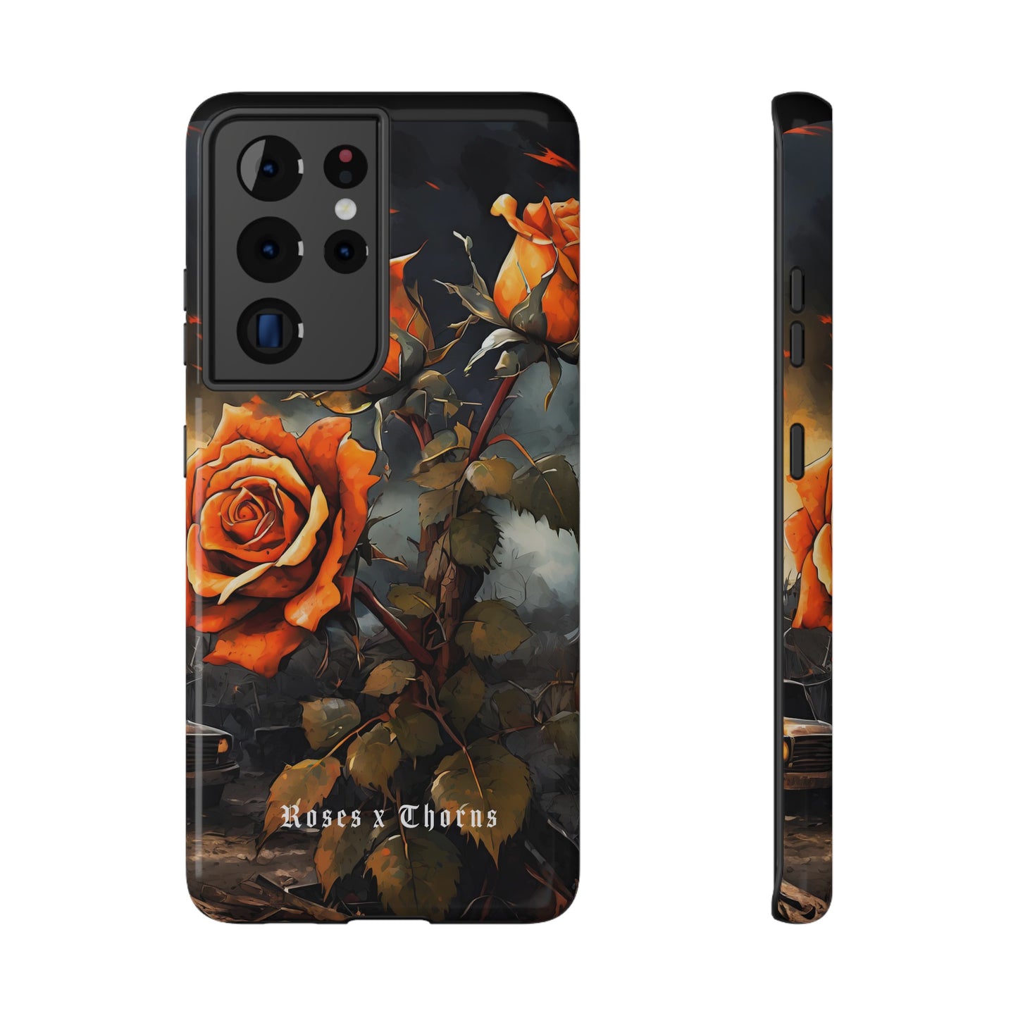 Orange Roses x Thorns Impact-Resistant Cases