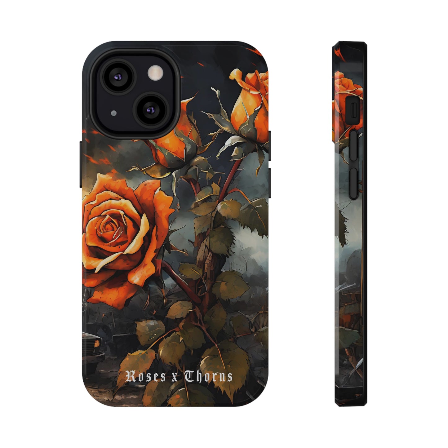 Orange Roses x Thorns Impact-Resistant Cases