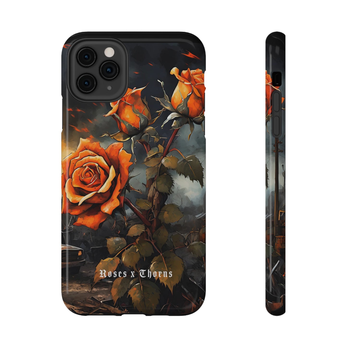 Orange Roses x Thorns Impact-Resistant Cases