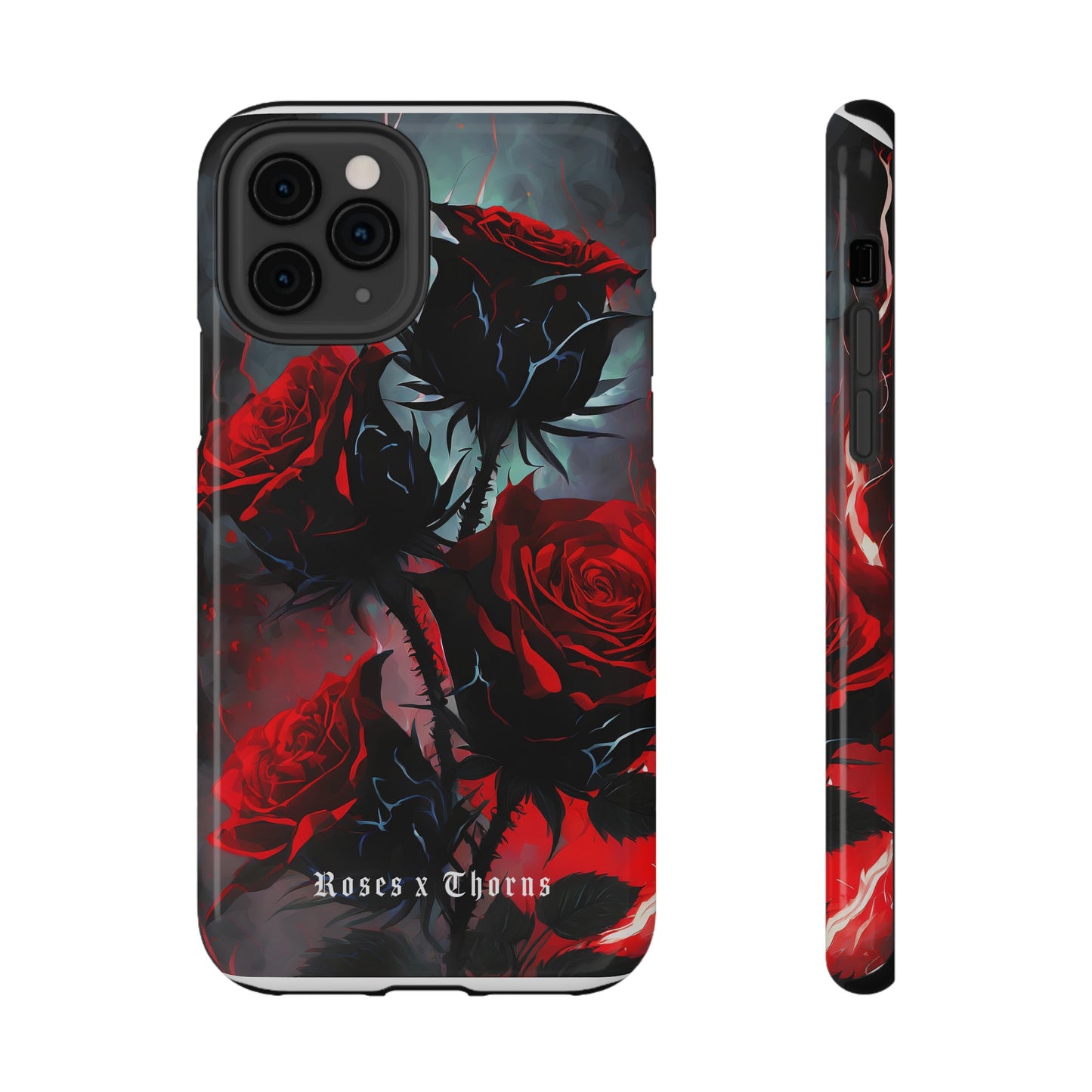 Red Roses x Thorns x Lightening Impact-Resistant Cases