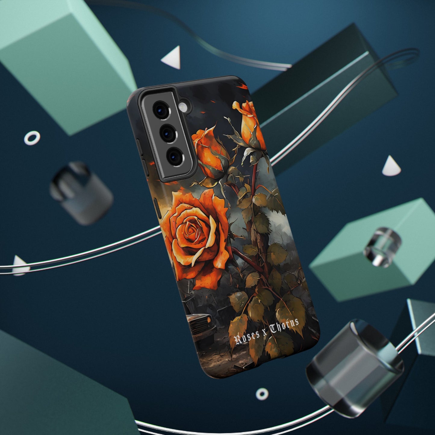 Orange Roses x Thorns Impact-Resistant Cases