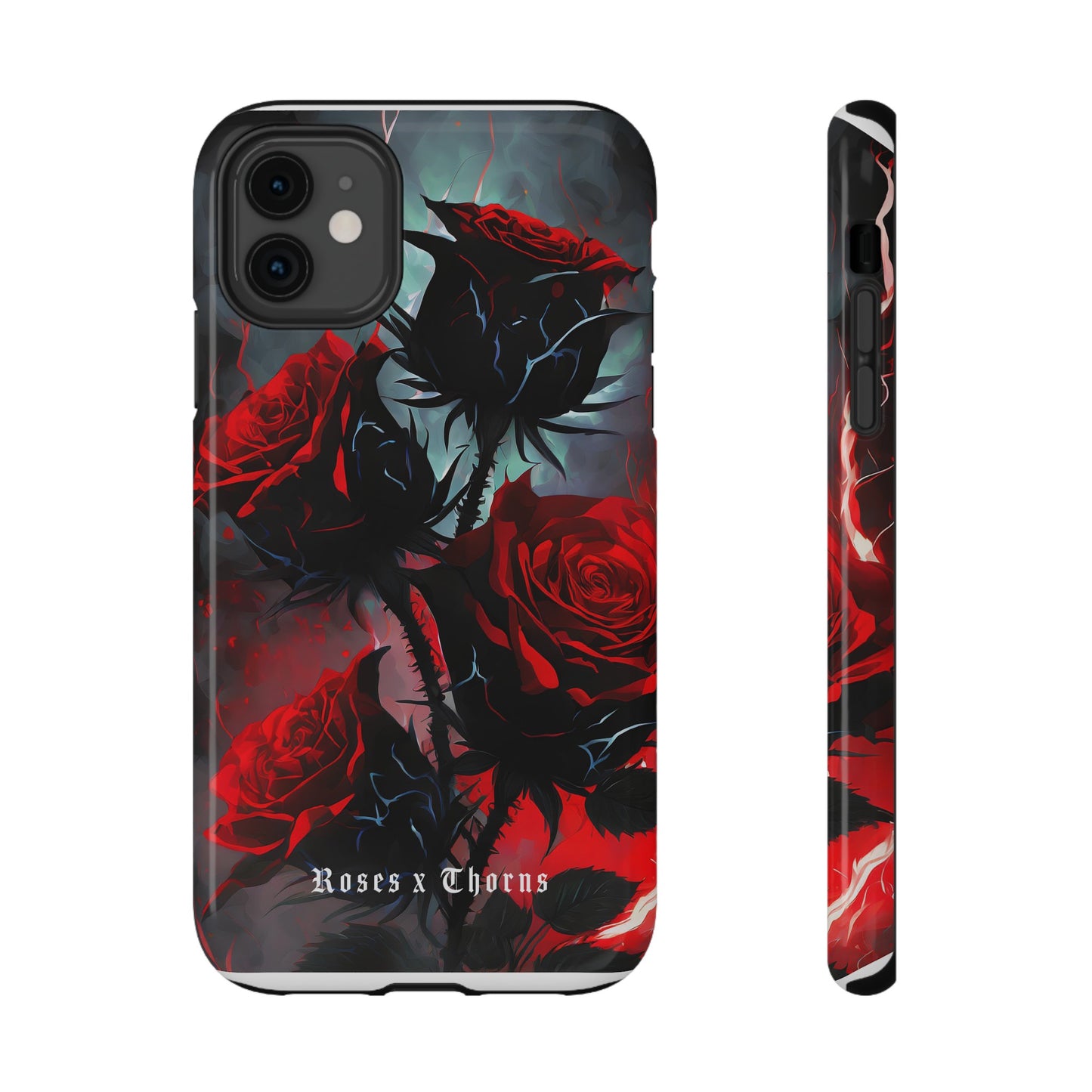 Red Roses x Thorns x Lightening Impact-Resistant Cases
