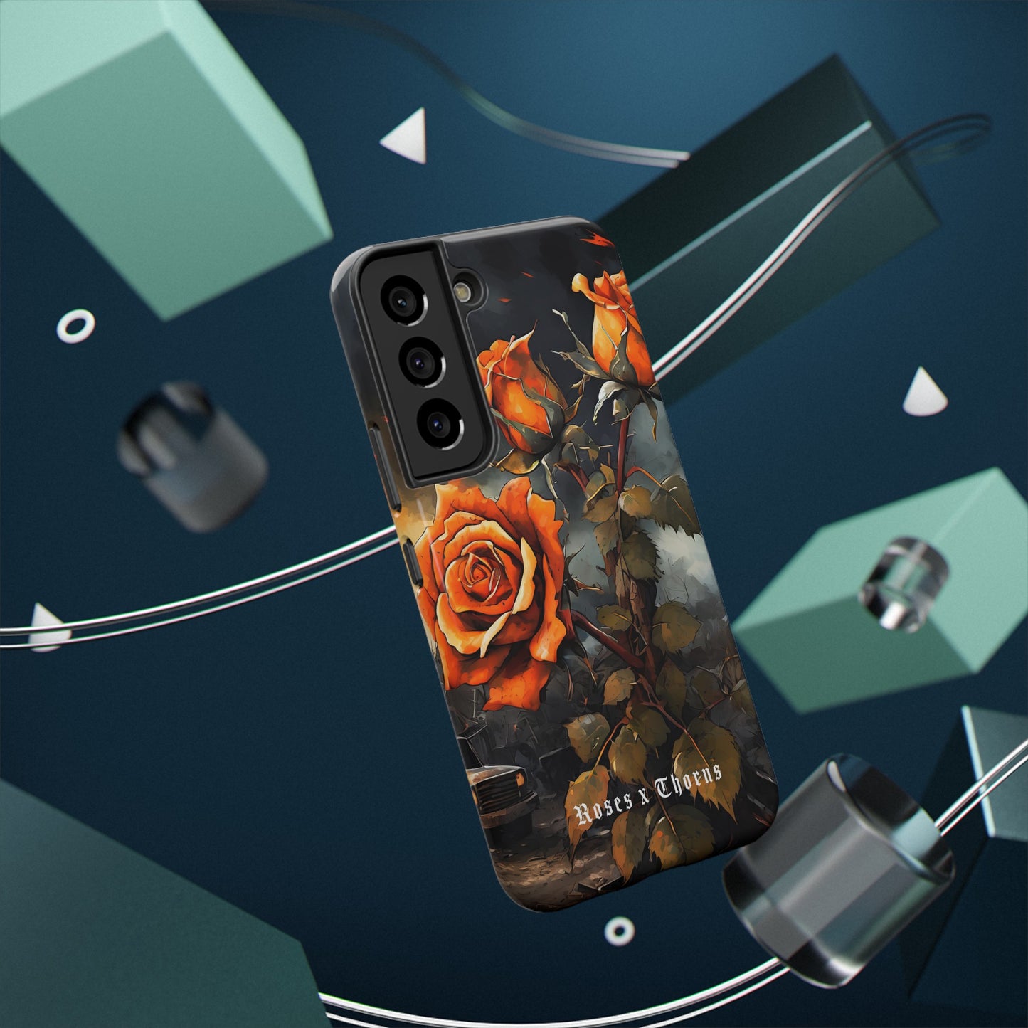 Orange Roses x Thorns Impact-Resistant Cases