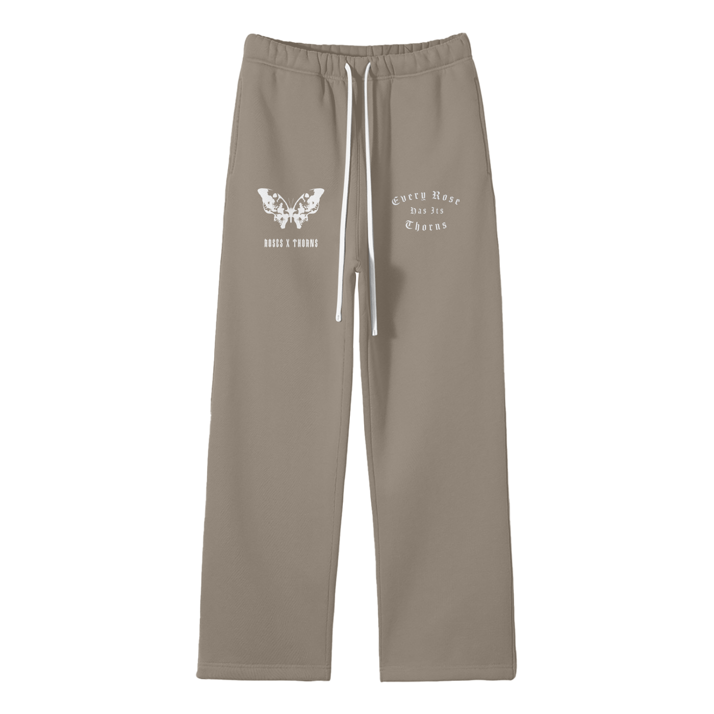 Butterfly Effect Streetwear Unisex Solid Color Fleece Straight Leg Pants
