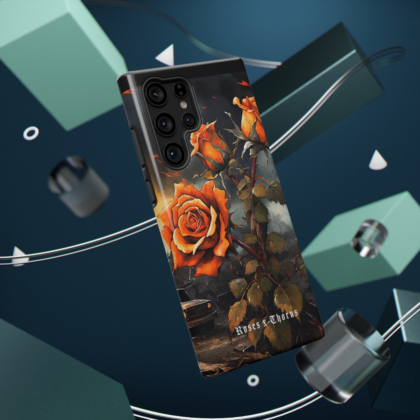Orange Roses x Thorns Impact-Resistant Cases