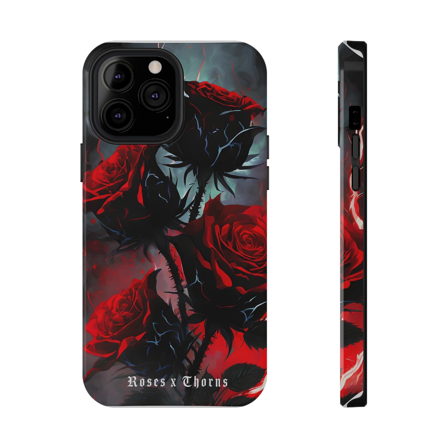 Red Roses x Thorns x Lightening Impact-Resistant Cases