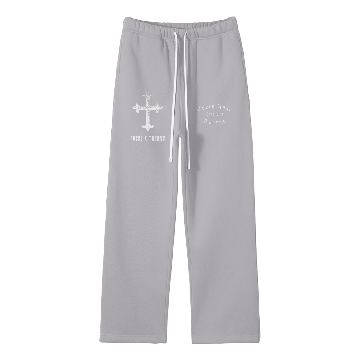 The Cross Streetwear Unisex Solid Color Fleece Straight Leg Pants