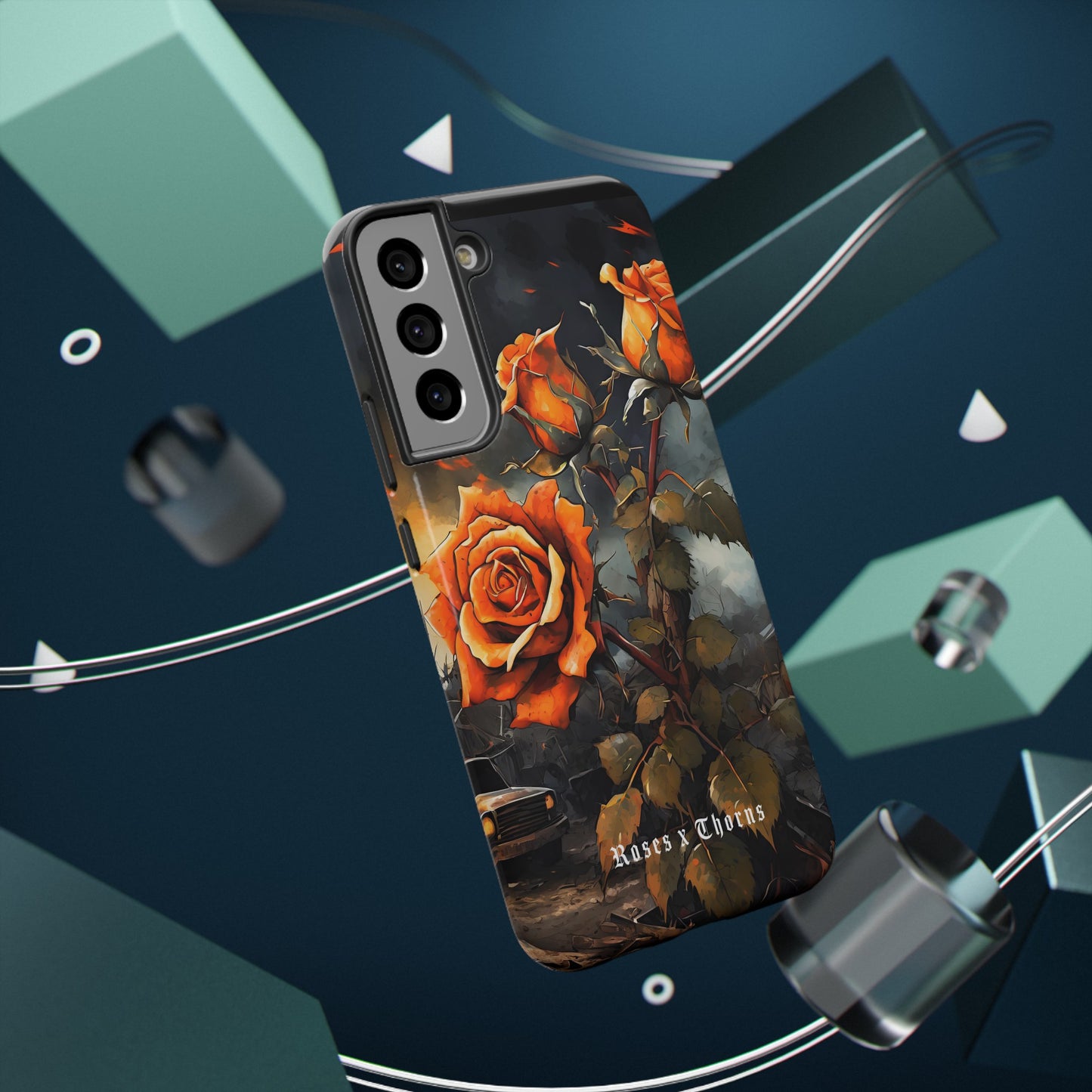 Orange Roses x Thorns Impact-Resistant Cases