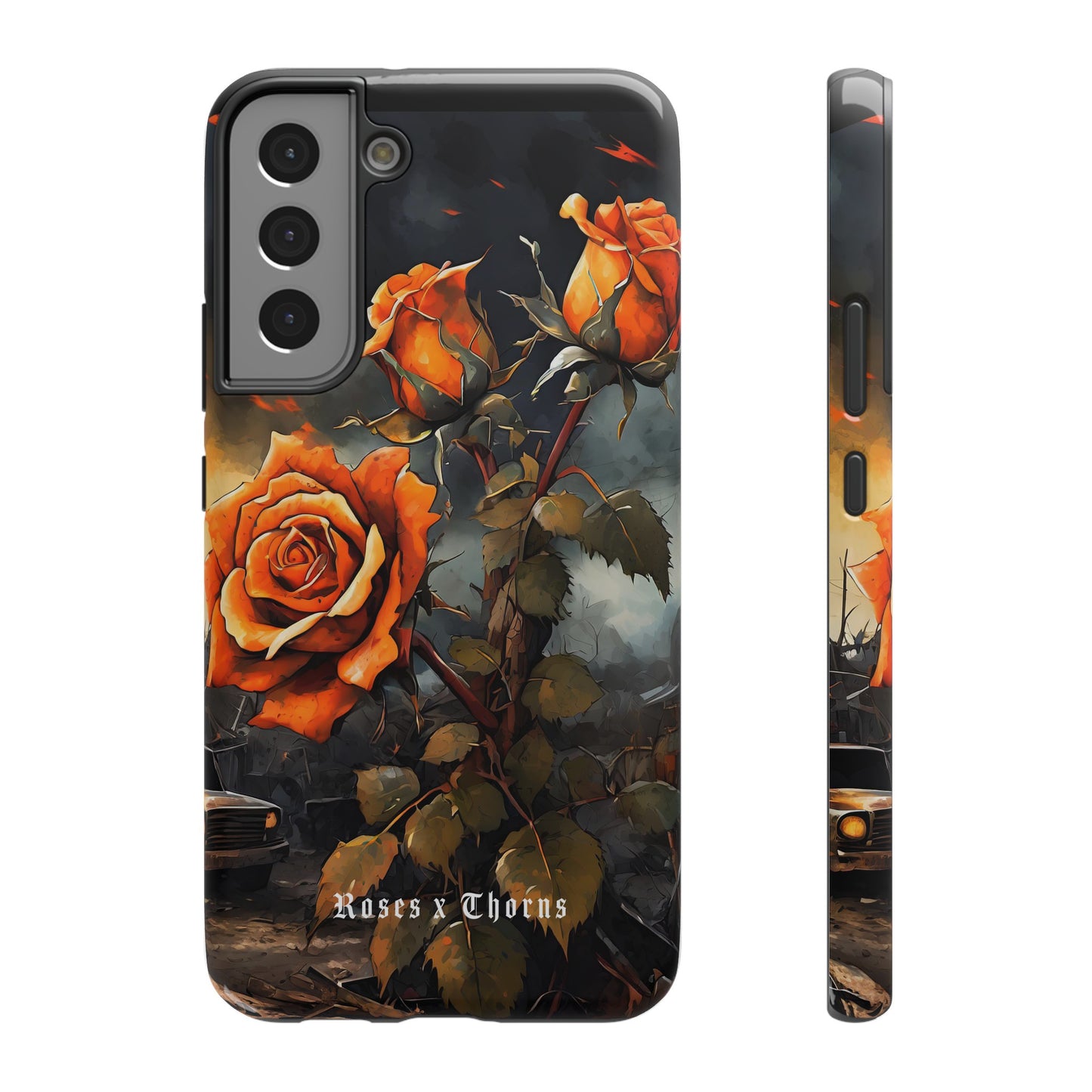 Orange Roses x Thorns Impact-Resistant Cases