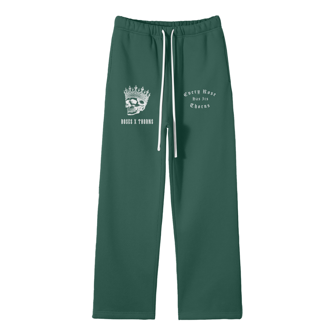 Rose King Streetwear Unisex Solid Color Fleece Straight Leg Pants