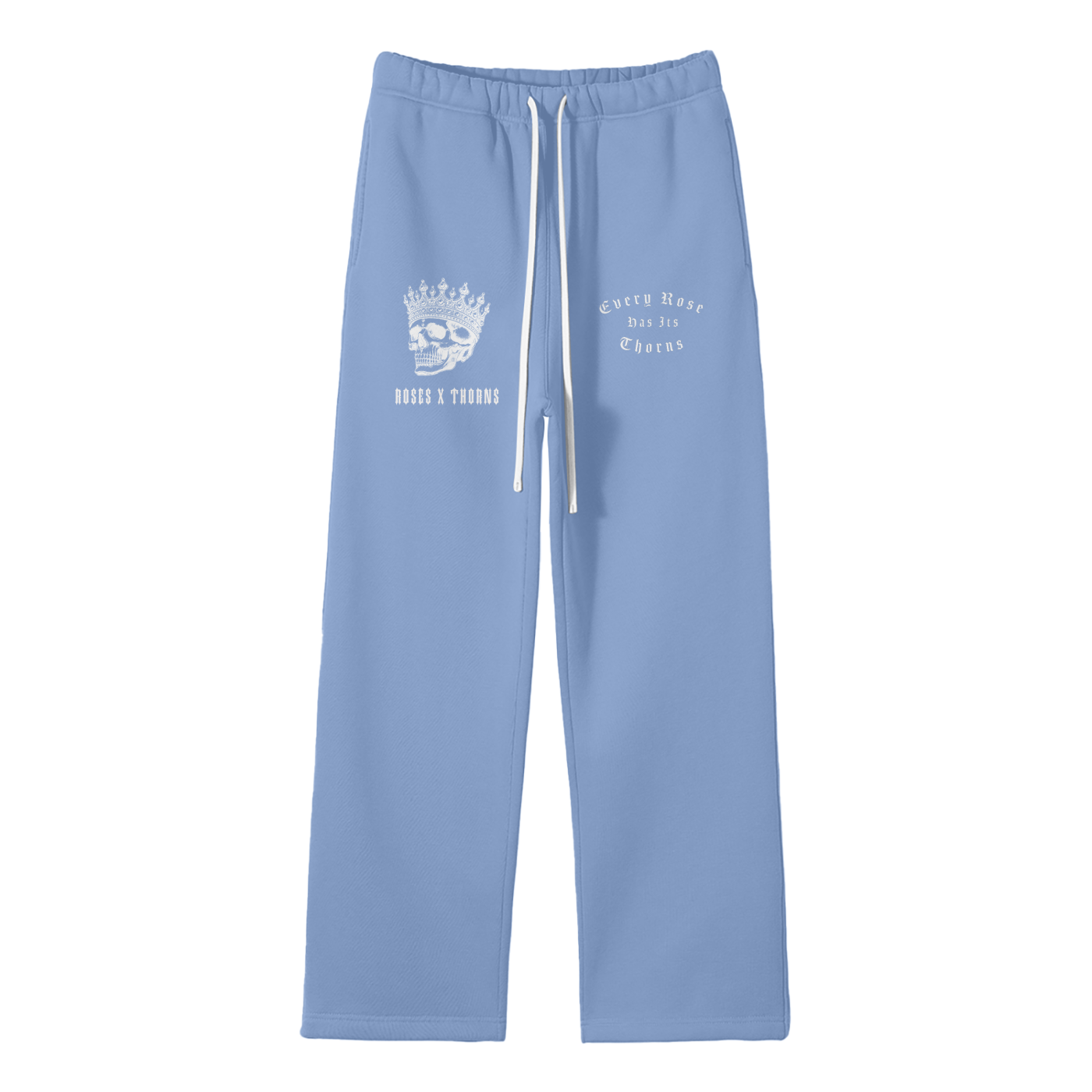 Rose King Streetwear Unisex Solid Color Fleece Straight Leg Pants