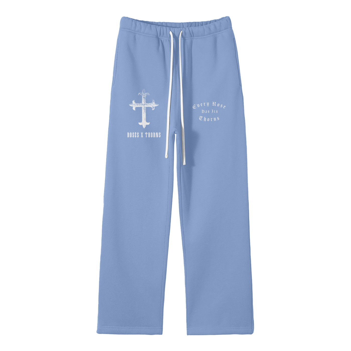 The Cross Streetwear Unisex Solid Color Fleece Straight Leg Pants