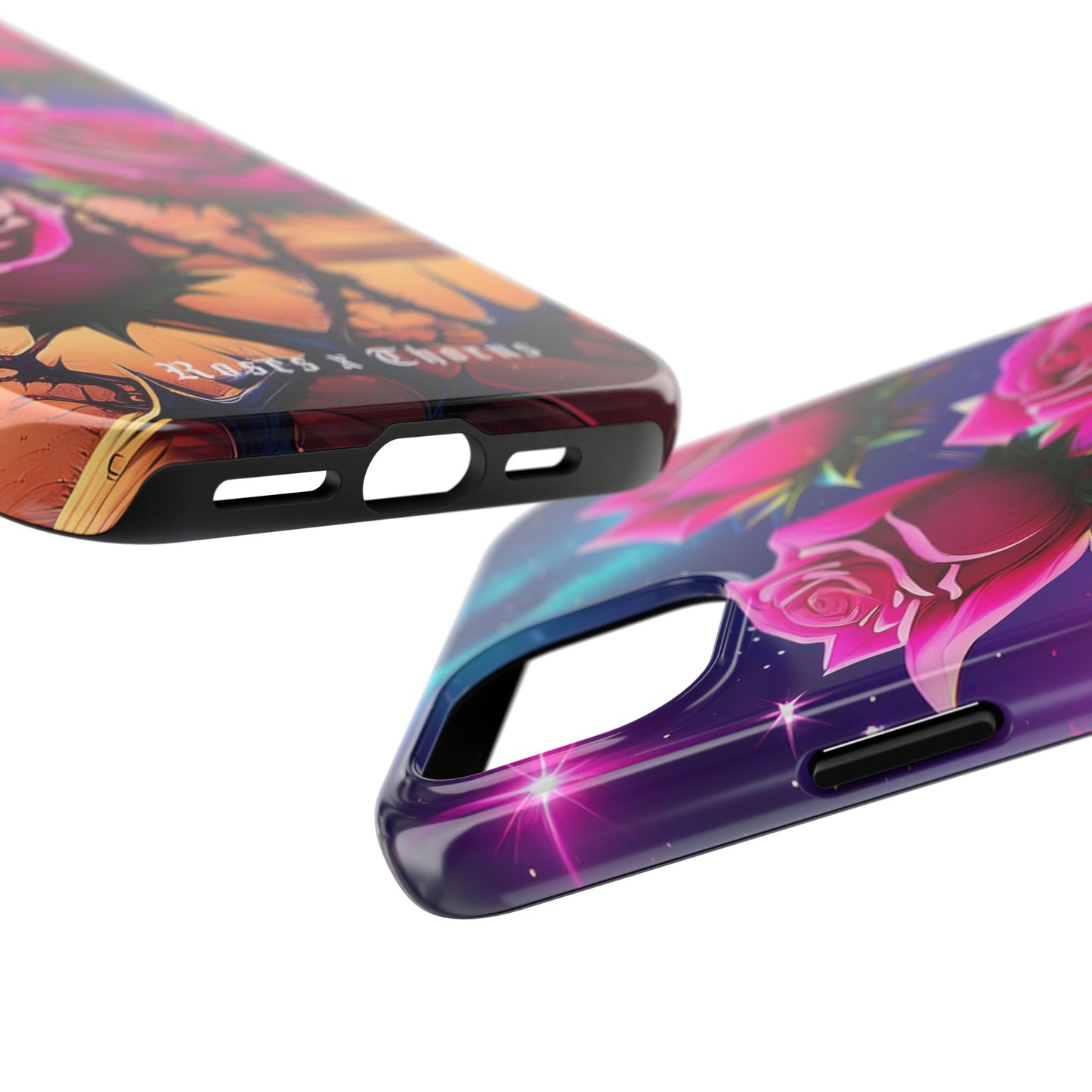 Pink Desert Roses x Thorns Phone Cases