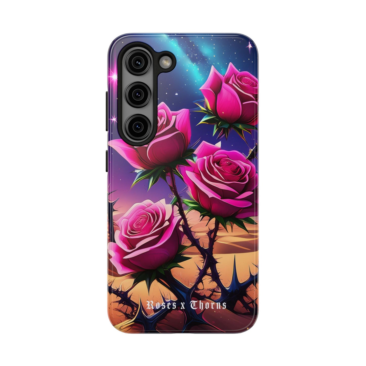 Pink Desert Roses x Thorns Phone Cases