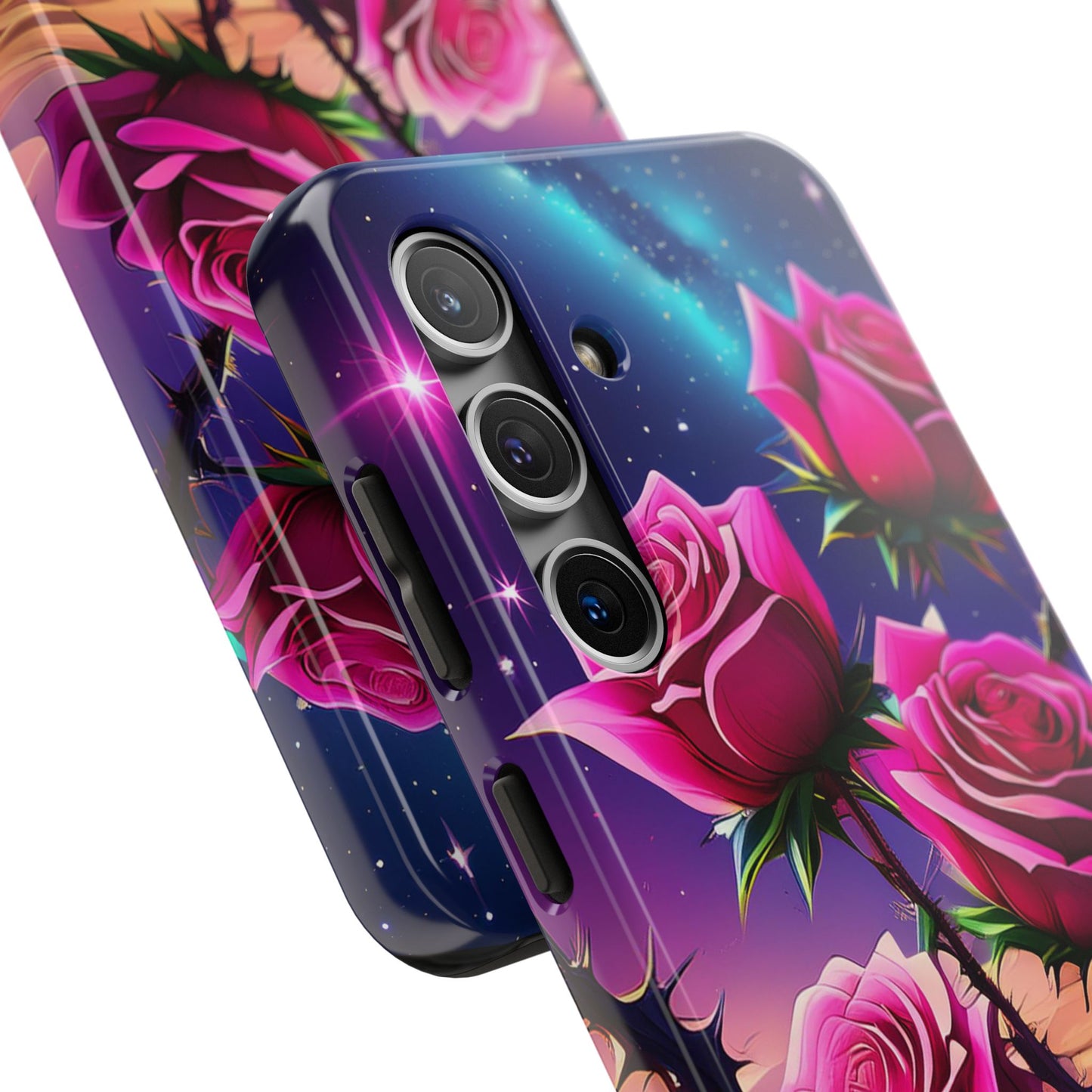 Pink Desert Roses x Thorns Phone Cases