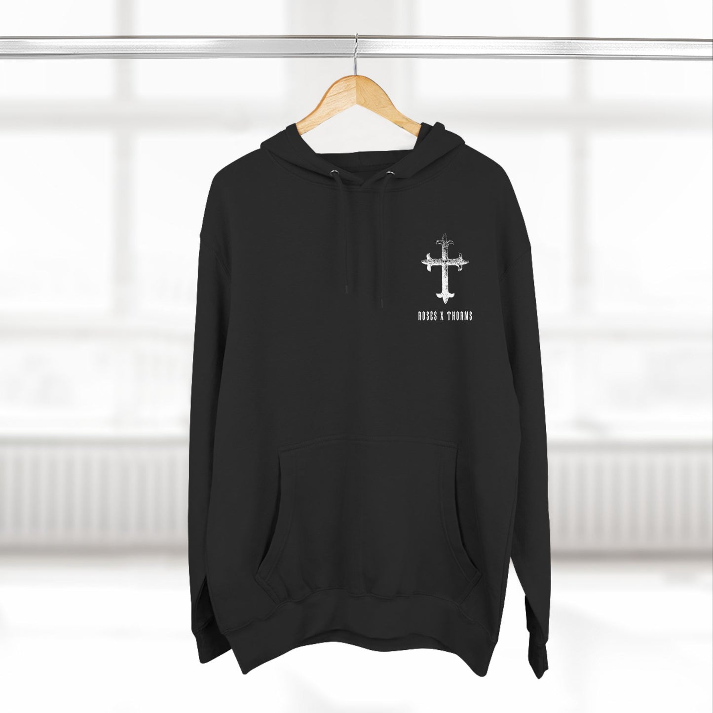 The Cross Roses x Thorns Three-Panel Fleece Hoodie