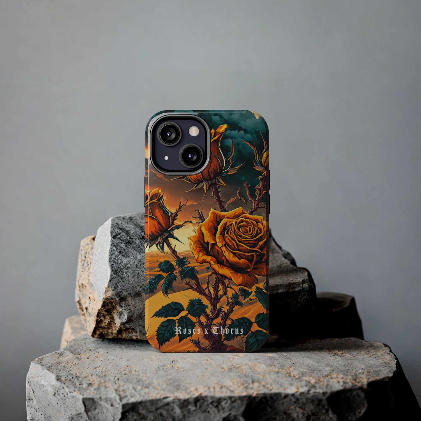 Orange Desert Roses x Thorns Phone Cases