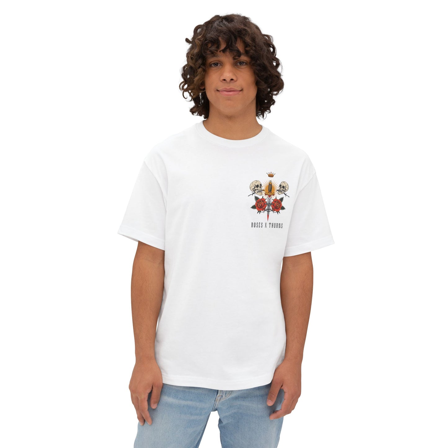 Roses & Thorns Skull Tee — "There Is Beauty In Chaos" Graphic T‑Shirt