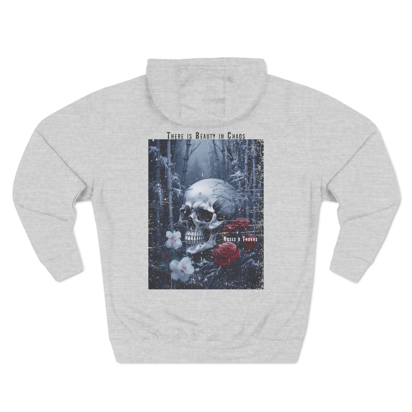 Snow Skull x Roses x Thorns Fleece Hoodie