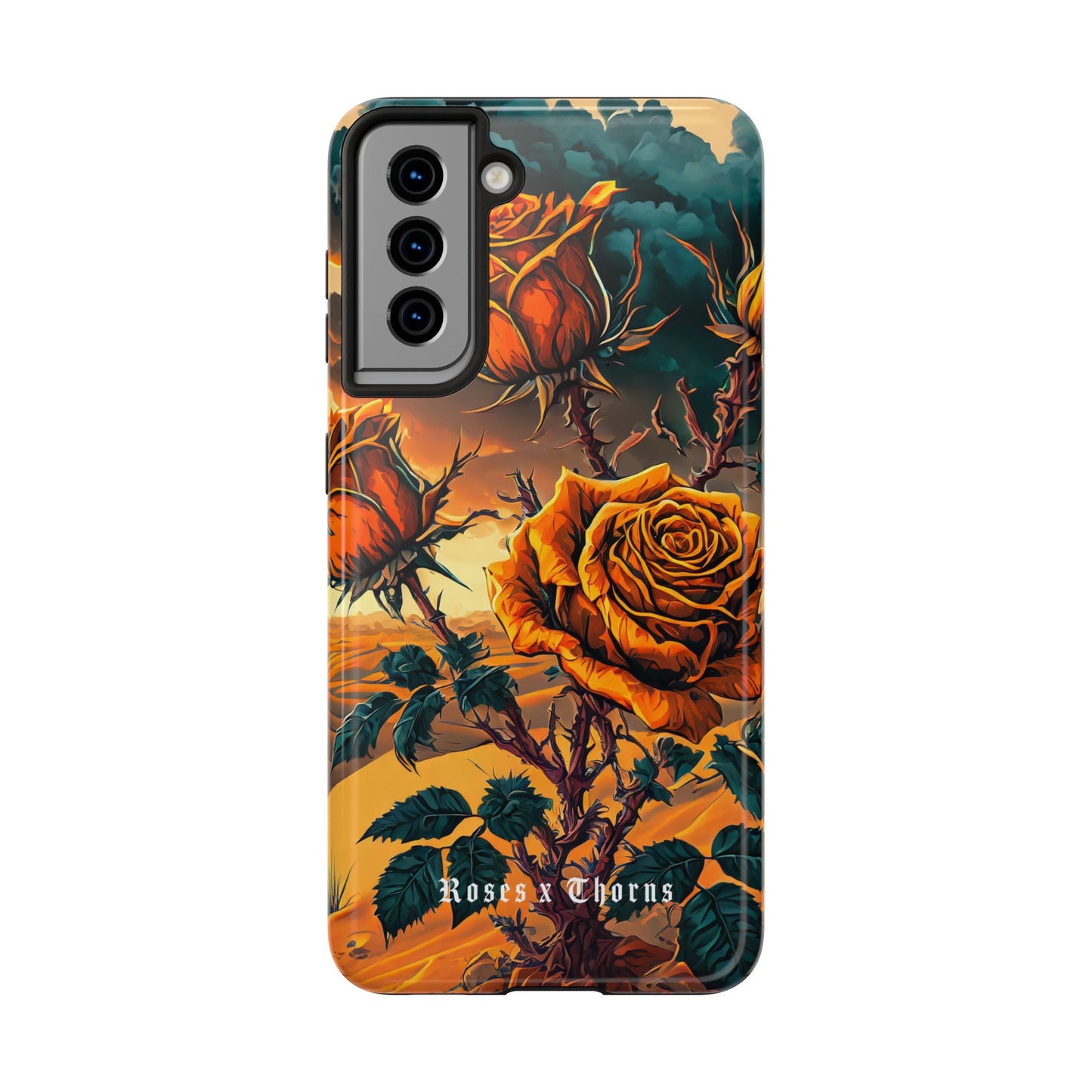 Orange Desert Roses x Thorns Phone Cases