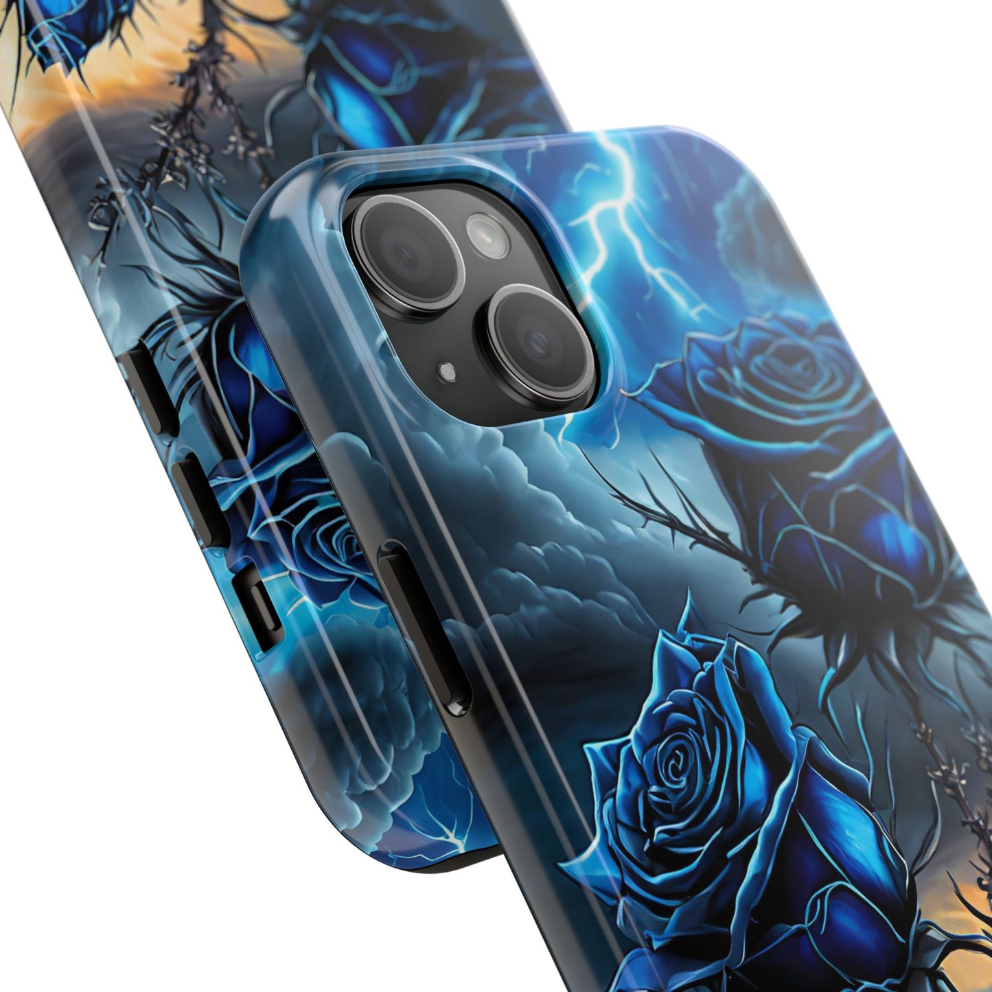 Blue Desert Roses x Thorns Phone Cases