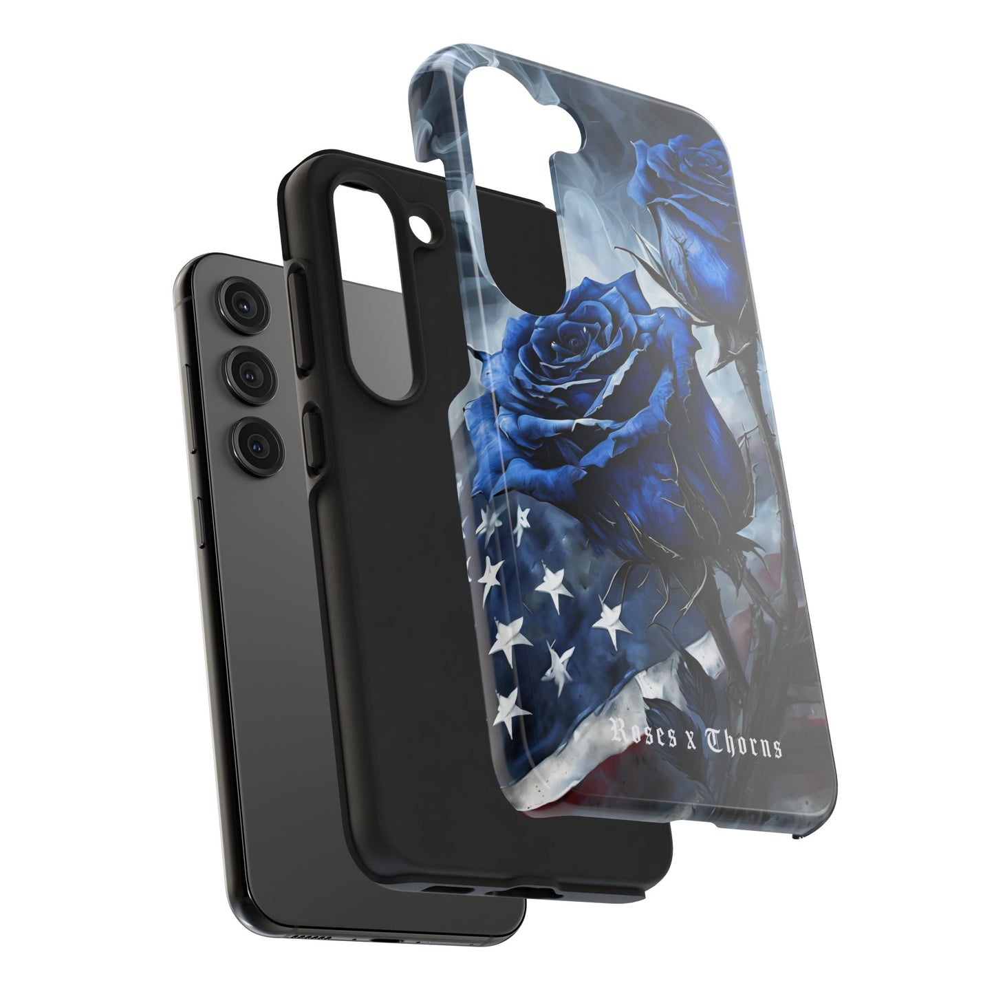 American Blue Roses x Thorns Phone Cases